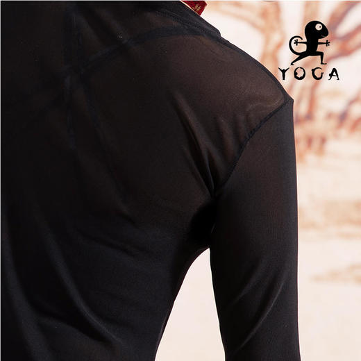 壁虎瑜伽【2110SY069】高弹网纱长袖罩衫（无胸垫）【5天发货】 商品图11