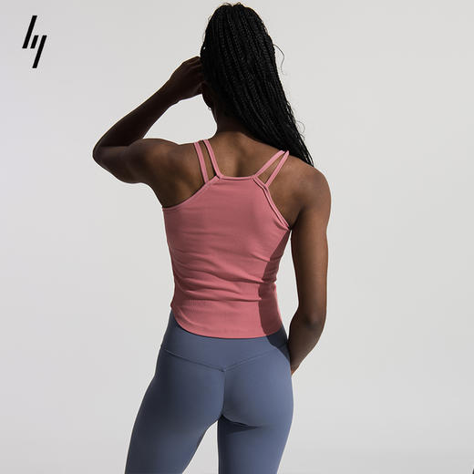 slenddy运动无袖上衣女瑜伽T恤弹力跑步带胸垫背心Muse S1302 商品图4