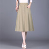 薄款排扣A字裙，长款松紧高腰时尚下装裙时尚新款半身裙MYX-6850 商品缩略图0
