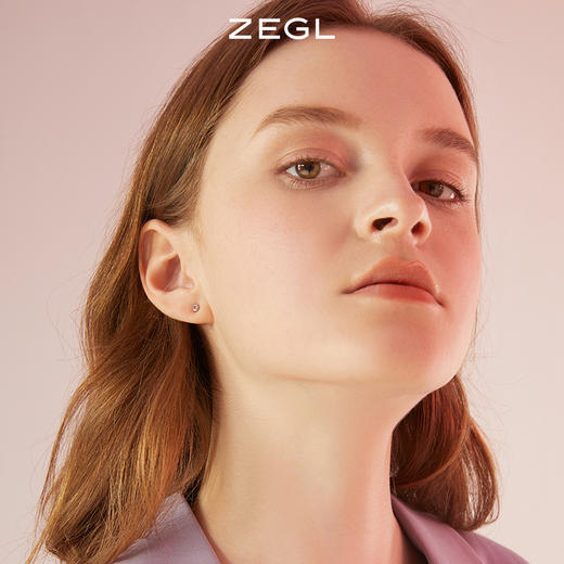 ZEGL设计师银河甜心系列四芒星耳钉女爱心耳环酷925银针小众耳饰 商品图2