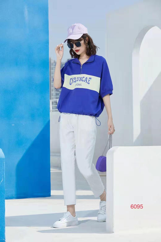 女半拉链短T6095 商品图6