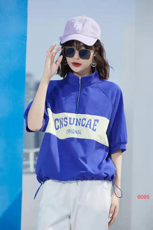 女半拉链短T6095 商品图7