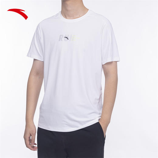 安踏跑步短袖t恤男2022夏季新款马拉松训练健身透气上衣152225102-1/4 商品图0