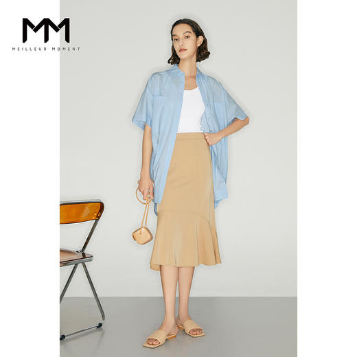 【商场同款】麦檬夏拼接荷叶边下摆半身裙5C5240861 商品图1