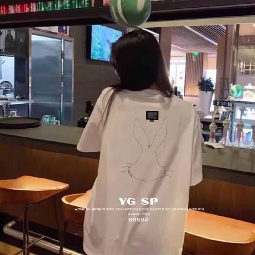 女前后烫钻兔短T6959 商品图4