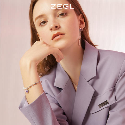 ZEGL设计师银河甜心系列爱心手链女ins小众设计人造珍珠甜酷手饰 商品图4