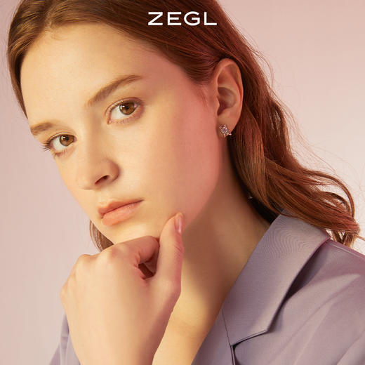 ZEGL设计师银河甜心系列925纯银四芒星耳钉女小众设计感耳环耳饰 商品图6