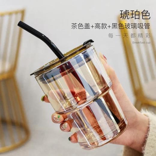 小红书杯子ins高颜值咖啡杯北极光竹节杯耐热水杯百搭吸管杯. 商品图0