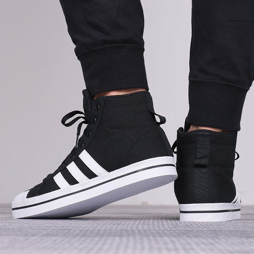 阿迪达斯板鞋男鞋2022春季新款NEO运动鞋高帮耐磨休闲鞋男FX9064 商品图1