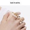 lost in echo 设计感轻奢小众捆绳结珍珠戒指 商品缩略图4