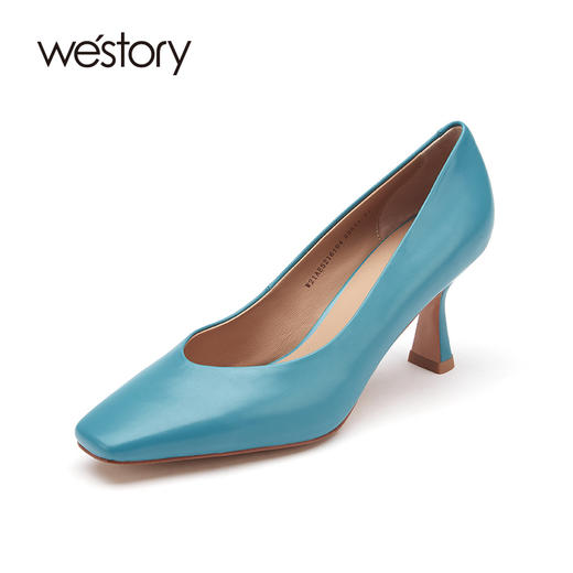 westory高跟鞋女2021年新款春季设计感小众细跟婚鞋W21AE52161 商品图0