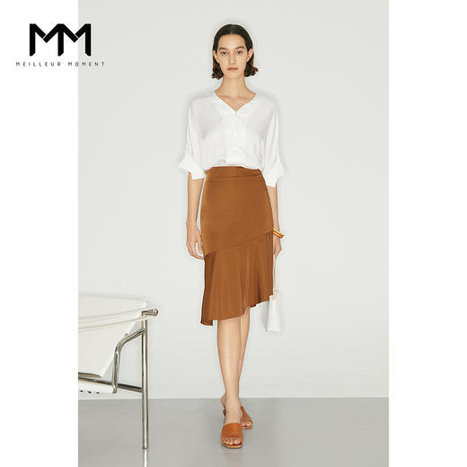 【商场同款】麦檬夏拼接不规则鱼尾下摆半身裙5C4240532 商品图1