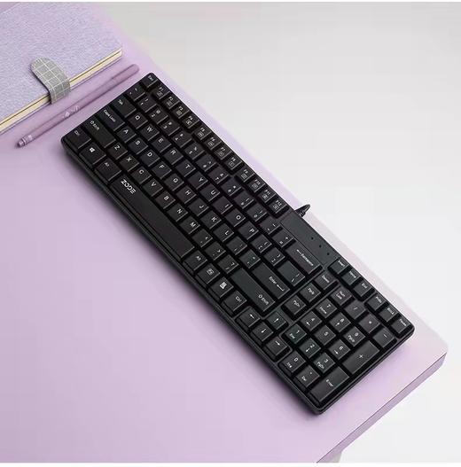 雷柏ZODE有线键盘K1000家用商务办公专用打字静音防水USB台式电脑笔记本小巧便携轻薄电竞游戏 商品图1