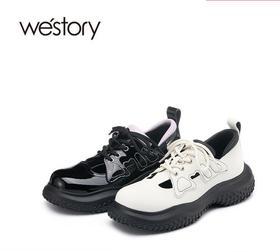 westory商场同款乐福鞋玛丽珍鞋22年春夏新款厚底真皮单鞋S22AM54631