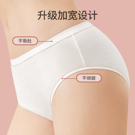 【一次性内裤】准孕期月子期经期可用 独立包装方便卫生 纯绵抑菌 差旅必备 纯绵一次性内裤2盒装（4条/盒） 商品图4
