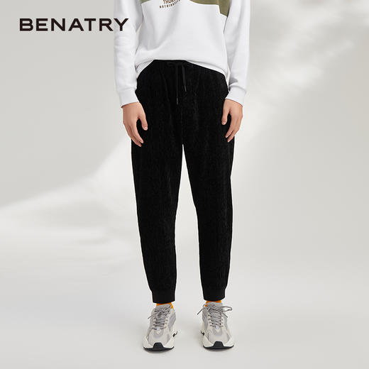 贝纳川灯芯绒男裤直筒宽松男士休闲长裤子男ECY332009402 商品图3