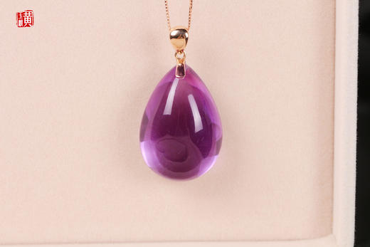 18K金镶紫水晶吊坠【紫菀】 商品图3