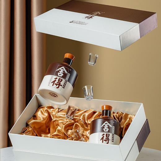 【清仓瑕疵品，酒盒破损】舍得 品味礼盒版 浓香型 52度 600ml x2 礼盒装 商品图5