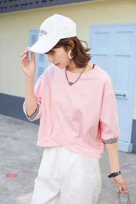 女圆领短T6020