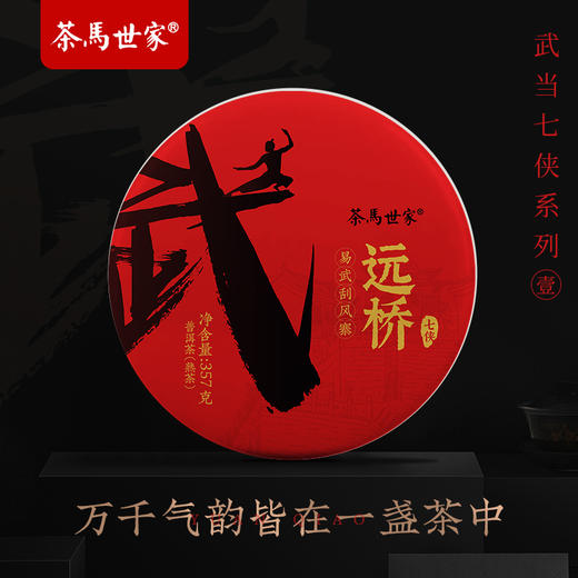 茶马世家10年陈易武刮风寨普洱茶  远桥熟茶357g 商品图0