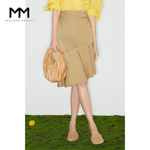 【商场同款】麦檬夏拼接不规则鱼尾下摆半身裙5C4240531 商品图0
