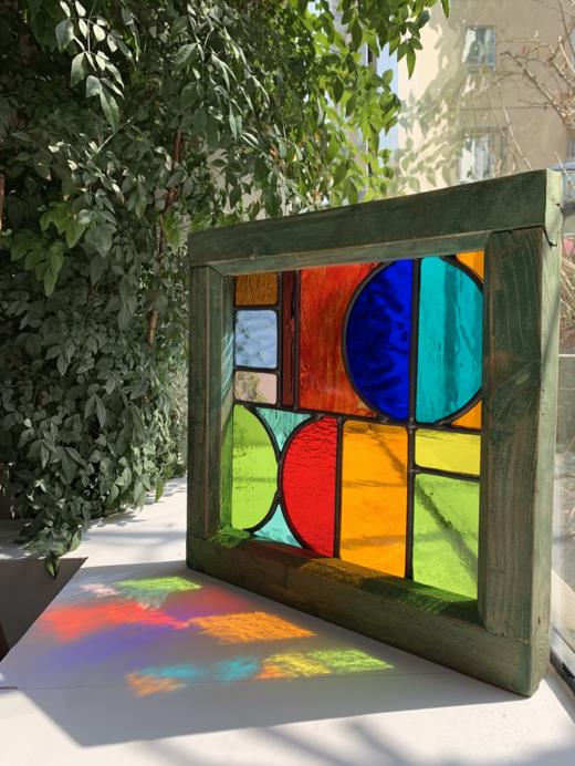 小号彩色玻璃窗-十点睡觉 商品图1