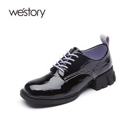 westory乐福鞋女英伦风2021春季新款一脚蹬豆豆鞋单鞋52801