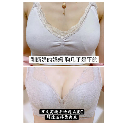【限时折扣】蕾丝乳木棉聚拢内衣（黑色/奶咖色/咖啡色）非质量问题不退不换 商品图1
