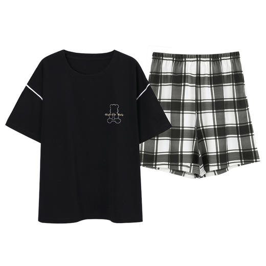 新款纯棉睡衣短袖短裤韩版家居服套装  BMR66326 商品图4