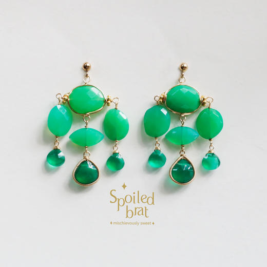 SpoiledBrat Jewelry风铃系列澳洲玉耳环 商品图0