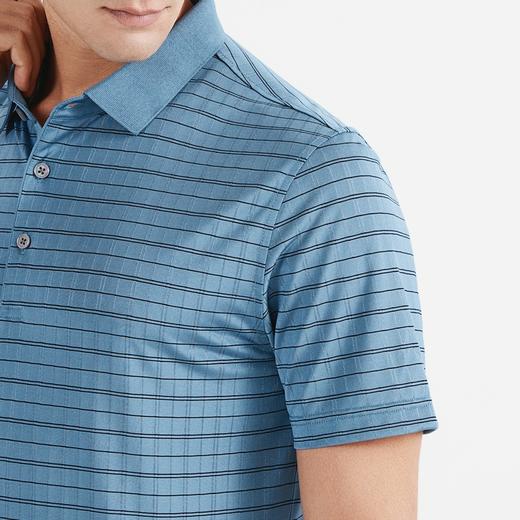 【含桑蚕丝】柒牌polo男夏季薄款休闲时尚条纹翻领短袖保罗衫	122T71880 商品图3