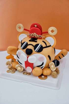 发财小脑虎（金色会替换成土黄色）