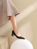 westory女鞋2021夏季新款通勤百搭粗跟尖头单鞋女S21CE71171 商品缩略图0
