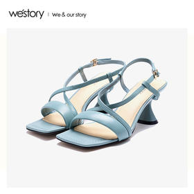 westory2020春季新款方头时髦Slingback尖头高跟鞋女W20BG60771