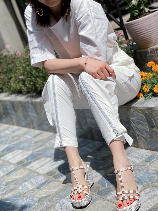 westory女鞋2021夏季新款超高跟编织铆钉一字带性感凉鞋W21BG60932 商品图0