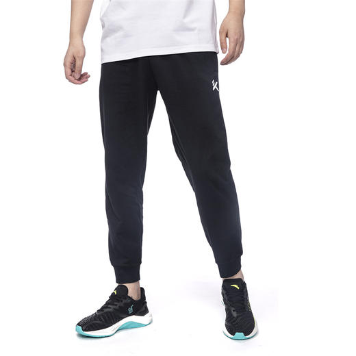 安踏运动裤男2022夏季新款收口束脚休闲裤子针织九分裤152221327-2 商品图2