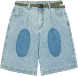 PROS/P662洗水擦色牛仔短裤