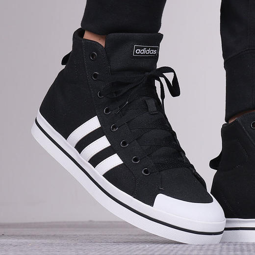 阿迪达斯板鞋男鞋2022春季新款NEO运动鞋高帮耐磨休闲鞋男FX9064 商品图2