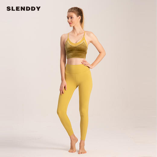 slenddy Swan 丝绒运动内衣女瑜伽健身文胸细肩带文胸S8008 商品图4