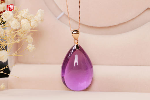 18K金镶紫水晶吊坠【紫菀】 商品图0