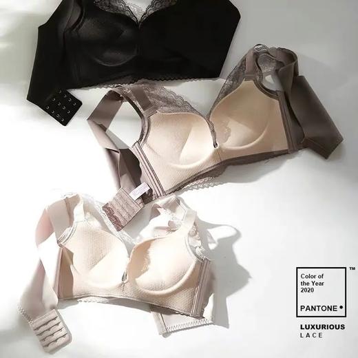 【限时折扣】蕾丝乳木棉聚拢内衣（黑色/奶咖色/咖啡色）非质量问题不退不换 商品图4