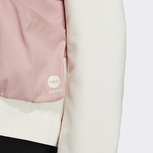 阿迪达斯NEO外套女2022年春季新款运动休闲连帽夹克上衣HM7438 商品图3