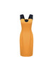 【午后海平线】圆半初升领口设计日落黄撞色修身连衣裙/22000026B 商品缩略图4