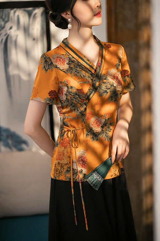 日常改良，老上海复古民国风时尚气质妈妈旗袍套装ZA-014 商品图1