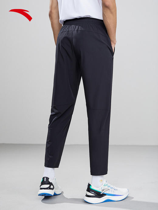 安踏男子运动九分裤2022新款黑色夏季长裤152225501-1 商品图2