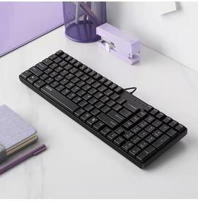 雷柏ZODE有线键盘K1000家用商务办公专用打字静音防水USB台式电脑笔记本小巧便携轻薄电竞游戏