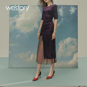 westory高跟鞋女细跟2021年新款春季婚鞋新娘鞋尖头W21AE52101