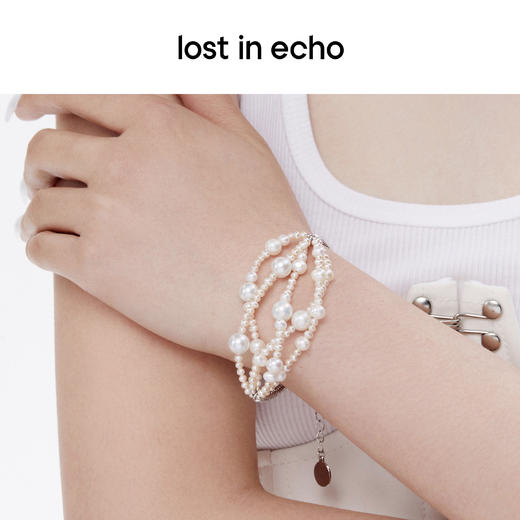 lost in echo 设计感轻奢小众多层珍珠串拼手链 商品图4