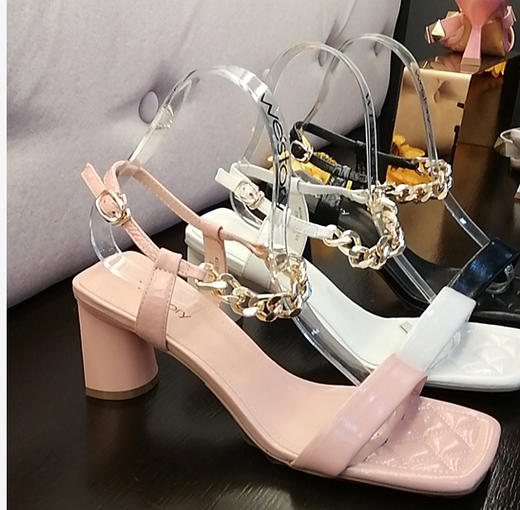 westory女鞋2021春夏新款时尚中跟凉鞋W21BG60841 商品图0