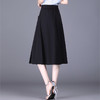 薄款排扣A字裙，长款松紧高腰时尚下装裙时尚新款半身裙MYX-6850 商品缩略图3